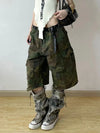 Heritage Woodland High-Rise Denim Shorts