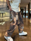 Color Block Tapered Retro Trousers