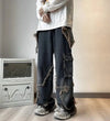 Fringe Faded Heritage Style High-Waisted Denim