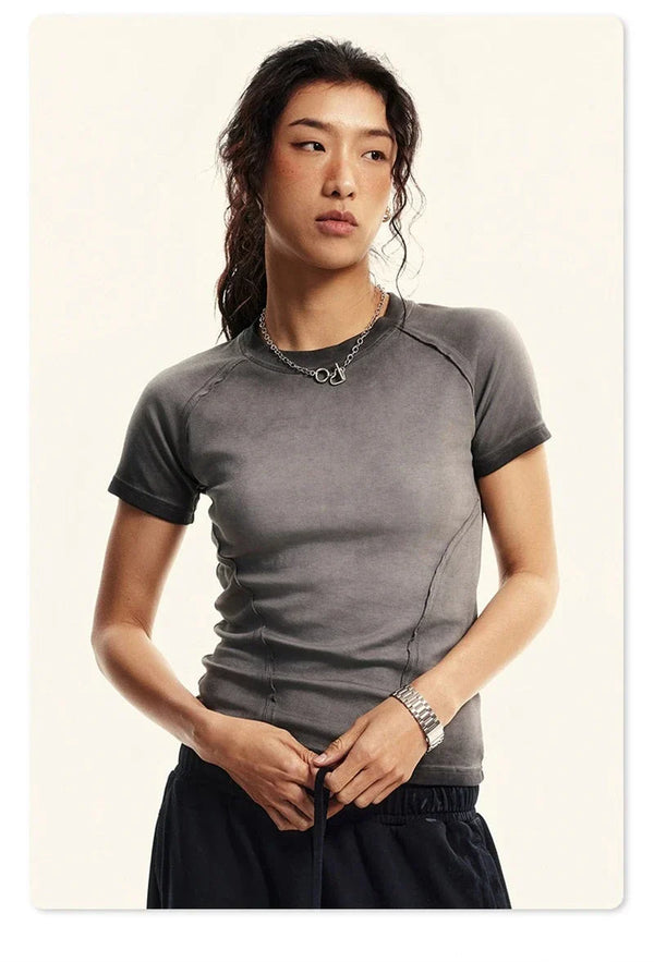 Women's Old School Elastic T-Shirt alternatif görünüm