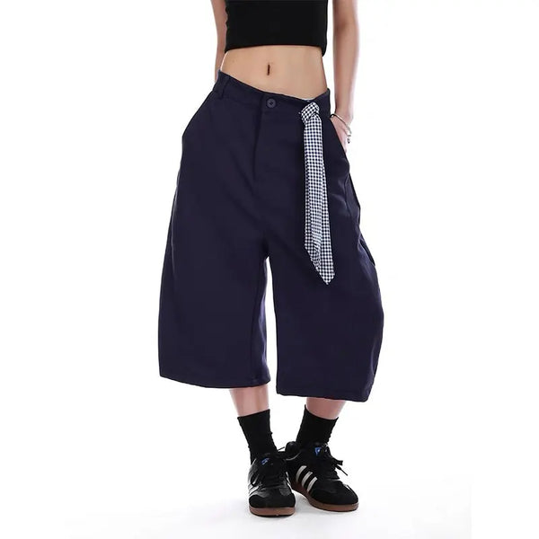 Summer Oversized White Heritage Seoul Style Denim Shorts