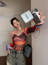 Turn-Of-Era Fishnet Sleeve Mesh Top