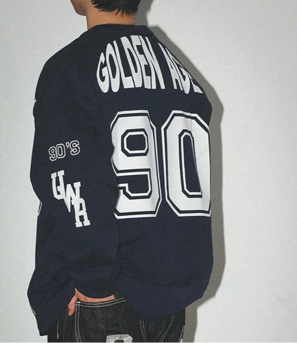Script Throwback Boxy Sweatshirt alternatif görünüm
