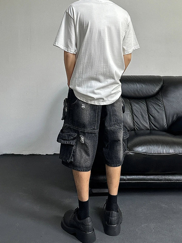 Effortless Wreck Wide Leg Shorts alternatif görünüm