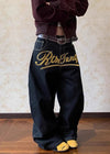 2000s Seoul Style Letter Print Denim
