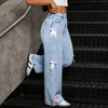 Women Rinse Relaxed High-Rise Denim