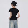 Torn-Vibe Aesthetics Retro-Faded Print Short T-Shirt