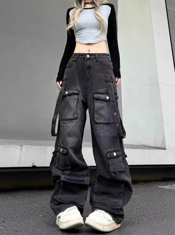 Relaxed Heritage 2000s High-Rise Utility Trousers alternatif görünüm