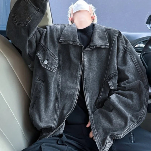 Deconstructed Western Faded Denim Jacket