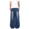 summer Breathable High-Rise Bell Leg Printed Denim