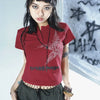 Circa-2000 E-Girl Cropped Print T-Shirt