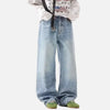 Western Style Rhinestone Printed Relaxed Denim