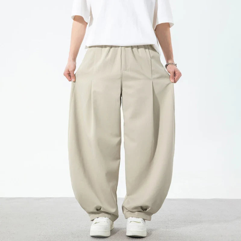 Cord Pleat Classic Wide-Leg