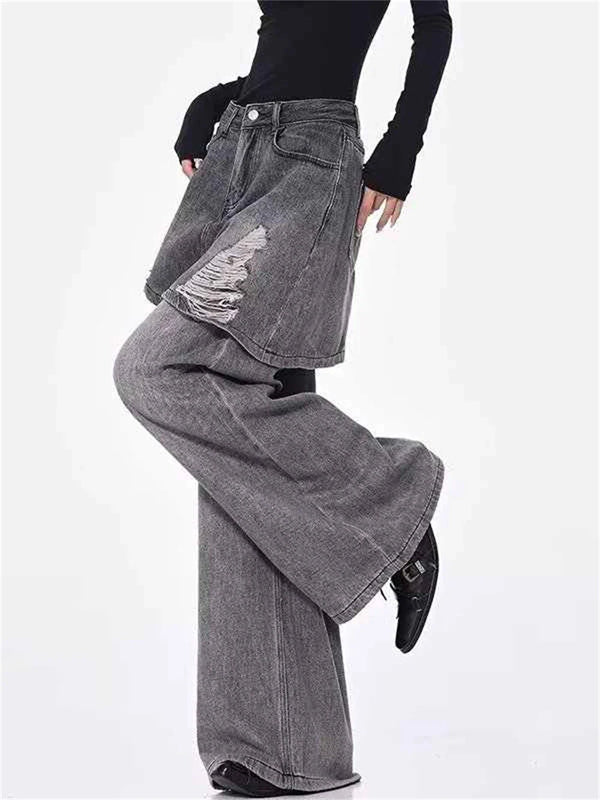Mosaic Relaxed Goblin Core Denim alternatif görünüm