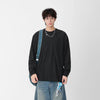 Neck Crew Textured Comfortable Long Sleeve T-Shirt