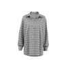 Ash Plaid Elegant Vintage Long Sleeve Top
