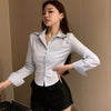 Slim K-Style Elegant Womens Blouse