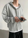 Kore Baskılı Fermuarlı Sweatshirt, stil görünüm — Navra Wear