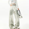 White Relaxed Fit Tie Dyed Classic Denim