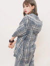 Hip Hop Hood Retro Plaid Loose Blouse
