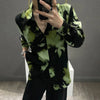 Forest Tonal Print Long Sleeve Top