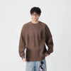 Yıkanmış Bisiklet Yaka Sweatshirt, önden görünüm — Navra Wear