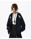 Y2K Sade Oversize Sweatshirt, yakın çekim — Navra Wear