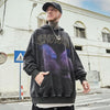 Faded Graphic Oversize Urban Beat Sweatshirt