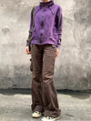 Brown Slim Bell Utility Denim