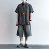 Faded Era Wide Leg Denim Shorts