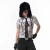 Out Hollow Hand-Painted Fit Slim T-Shirt