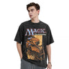 Aged Acid-Rinsed Monster Desk Cotton T-Shirt