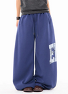 Wide Leg Harf Baskılı Jogger, detay görünüm — Navra Wear
