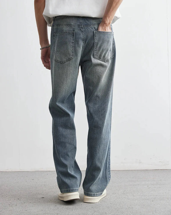 Men's Relaxed Classic Japanese Summer Relaxed Denim alternatif görünüm
