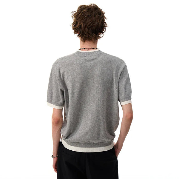 Concrete-Jungle Contrast Color Short Sleeve Weekend T-Shirt alternatif görünüm