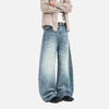 Heritage Rinse Spliced Moustache Effect Denim