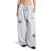 Wide Leg Yıldız Baskılı Jogger, önden görünüm — Navra Wear