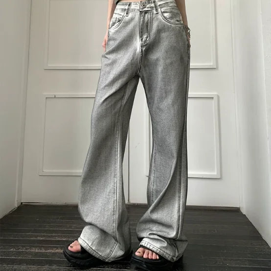 Women Classic Bell Leg High-Rise Denim