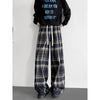Plaid Ease Wide-Leg