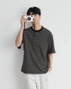 Millennium Men's Iced Comfortable Multi-Stripe Short Sleeve T-Shirt