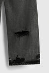 Vintage Yıkanmış Yırtık Detaylı Jean Pantolon, kombin görünüm — Navra Wear