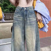 Chic Rinse Button High-Waisted Denim