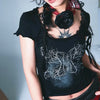Shinjuku Digital-Age Tattoo Print T-Shirt