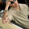 Men Freedom-State Enduring Short-Sleeved Collar-Knit T-Shirt