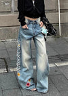 Heritage Bead Stitched Relaxed Denim