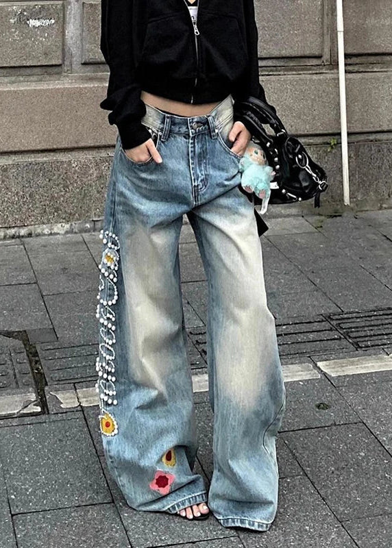 Heritage Bead Stitched Relaxed Denim