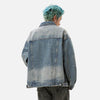 Raw Neckline Relaxed Denim Jacket