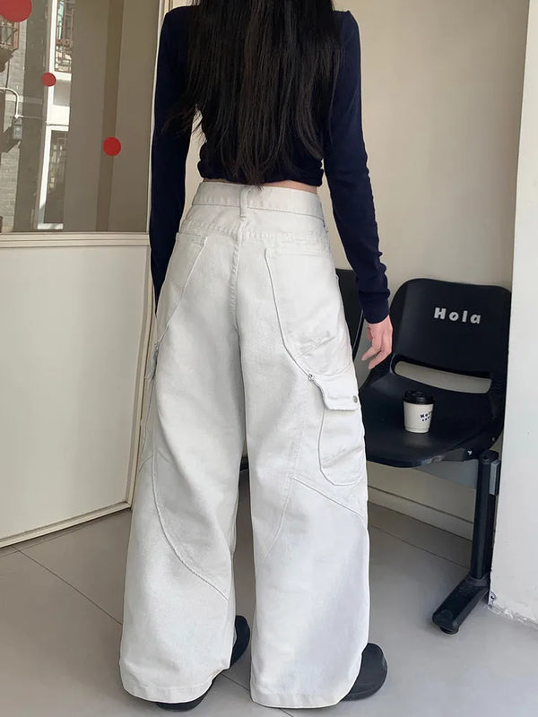 Women's Modern Bell-Leg Utility Trousers alternatif görünüm