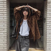 Hood-Top Plaid Casual Long Shirt