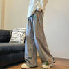 Graffiti Print Wide-Leg